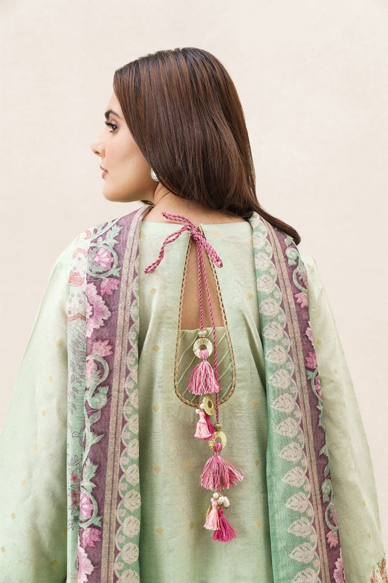3 PIECE EMBROIDERED YARN DYED JACQUARD SUIT-CELADON MIST (UNSTITCHED) thumbnail