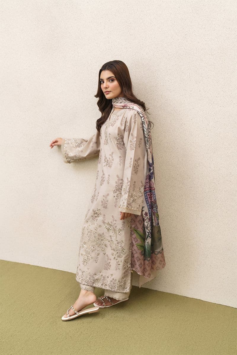 3 PIECE EMBROIDERED YARN DYED JACQUARD SUIT-AURELIA (UNSTITCHED) thumbnail