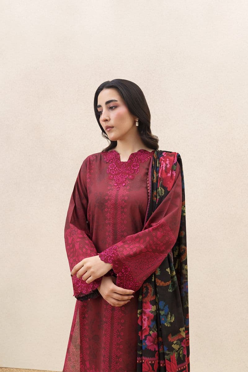3 PIECE EMBROIDERED LAWN SUIT-REGAL WEAVE (UNSTITCHED) thumbnail