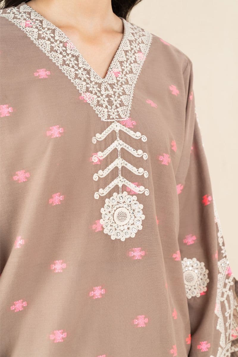 EMBROIDERED JACQUARD SHIRT (PRET) thumbnail