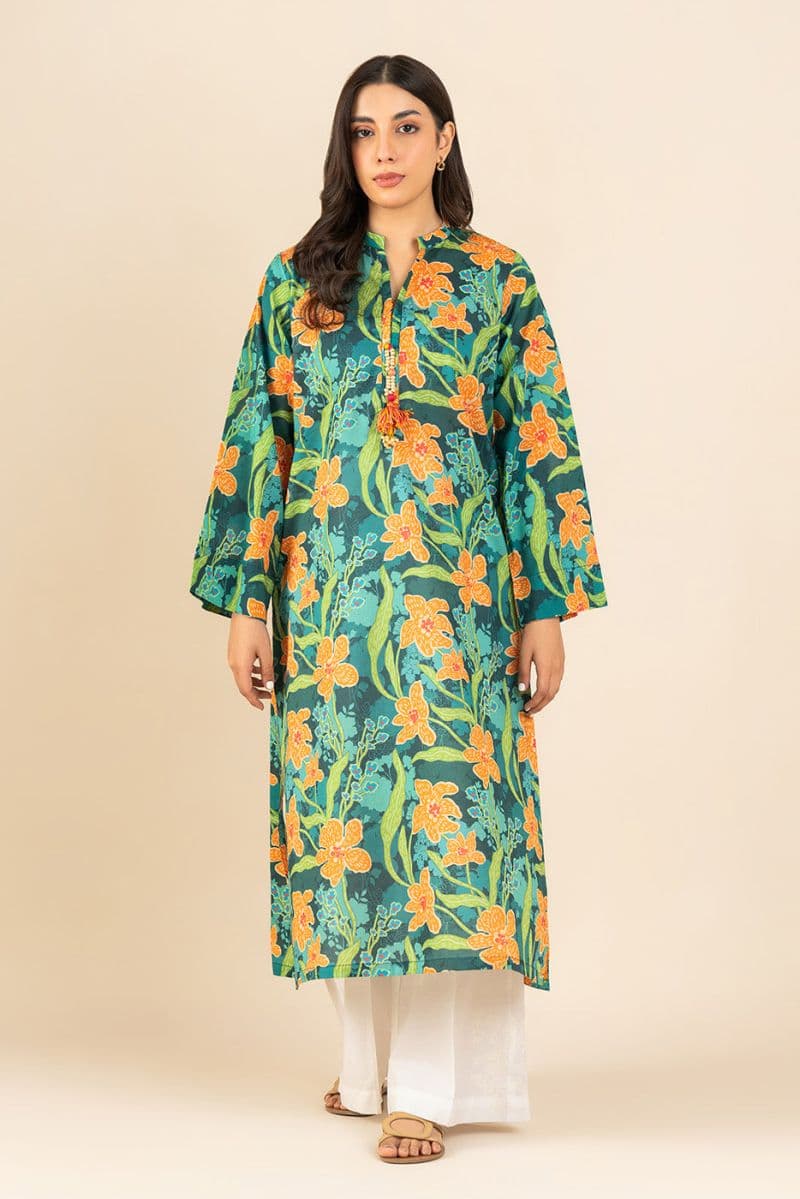 PRINTED LAWN SHIRT (PRET) thumbnail