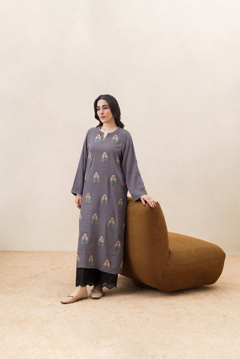 EMBROIDERED YARN DYED SHIRT (PRET) thumbnail
