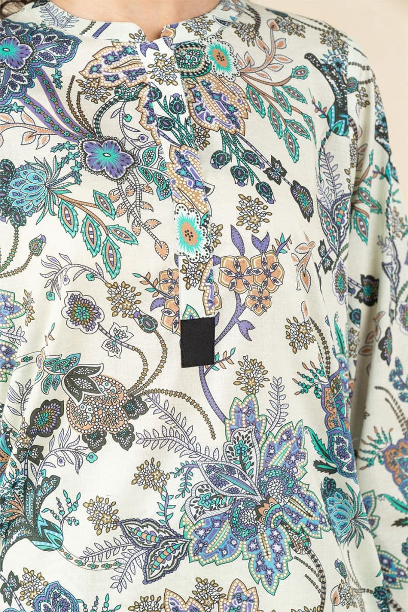 PRINTED LAWN SHIRT (PRET) thumbnail
