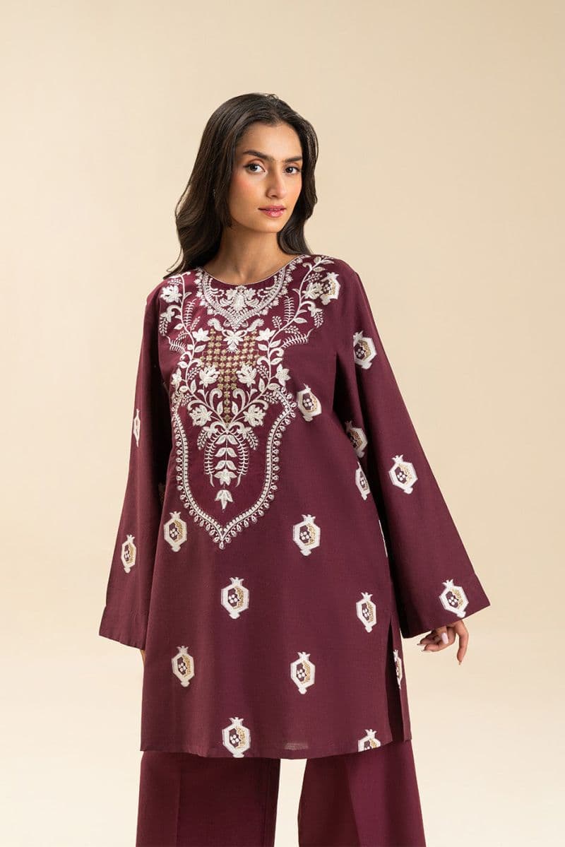 EMBROIDERED LUREX JACQUARD SHIRT (PRET) thumbnail