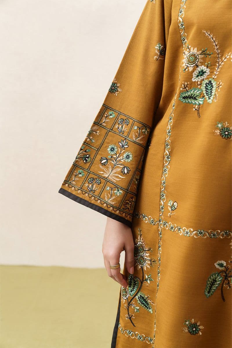 2 PIECE EMBROIDERED SLUB KHADDAR SUIT (PRET) thumbnail