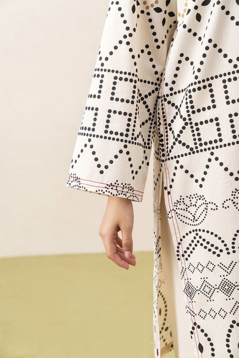 2 PIECE EMBROIDERED DOBBY SUIT (PRET) thumbnail