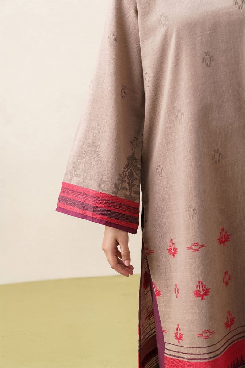 2 PIECE SOLID JACQUARD SUIT (PRET) thumbnail