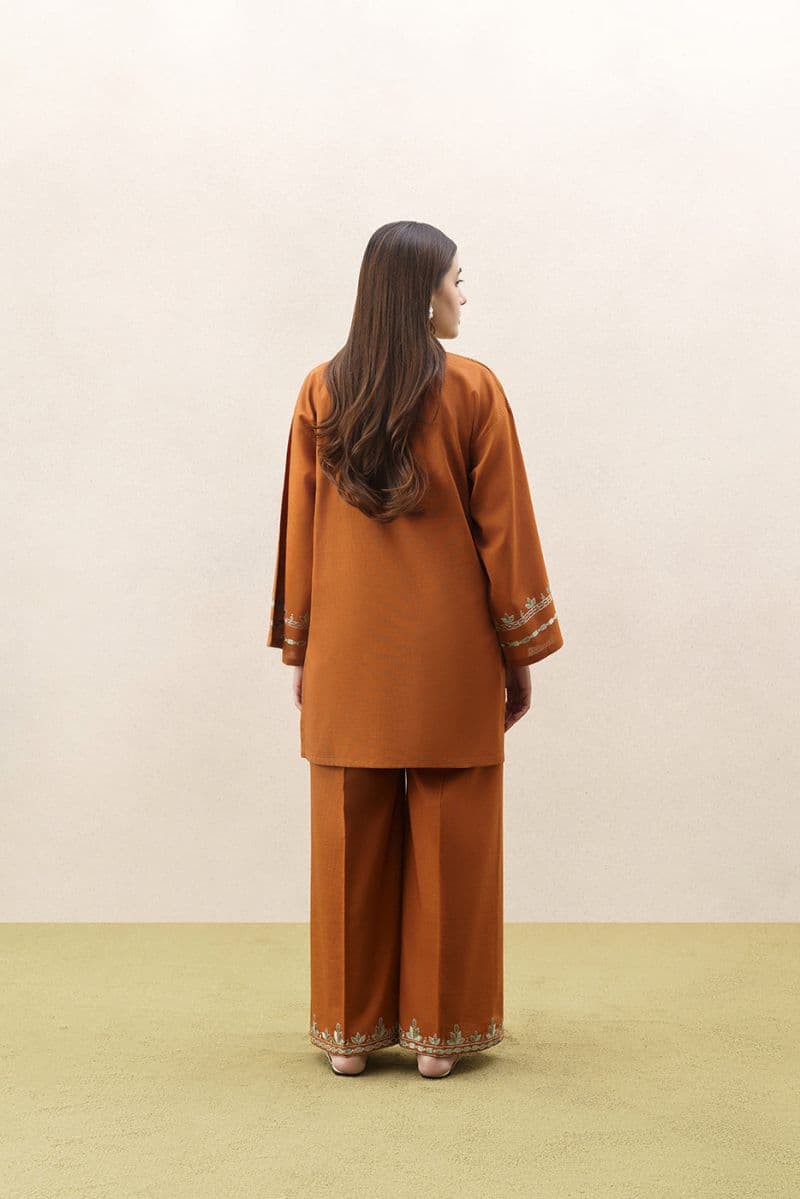 2 PIECE EMBROIDERED SLUB KHADDAR SUIT (PRET) thumbnail