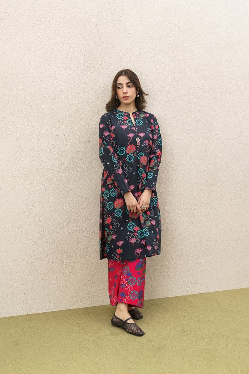 2 PIECE PRINTED CAMBRIC SUIT (PRET) thumbnail