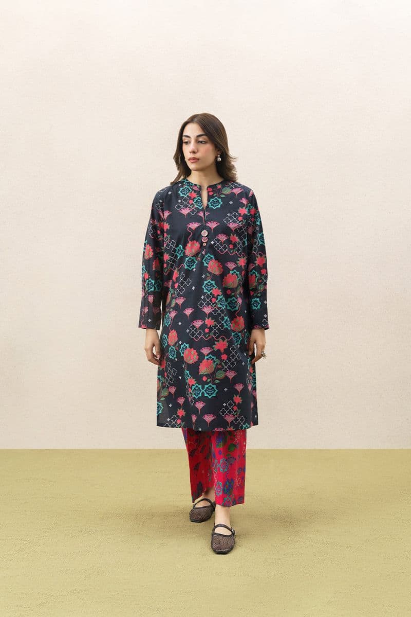 2 PIECE PRINTED CAMBRIC SUIT (PRET) thumbnail