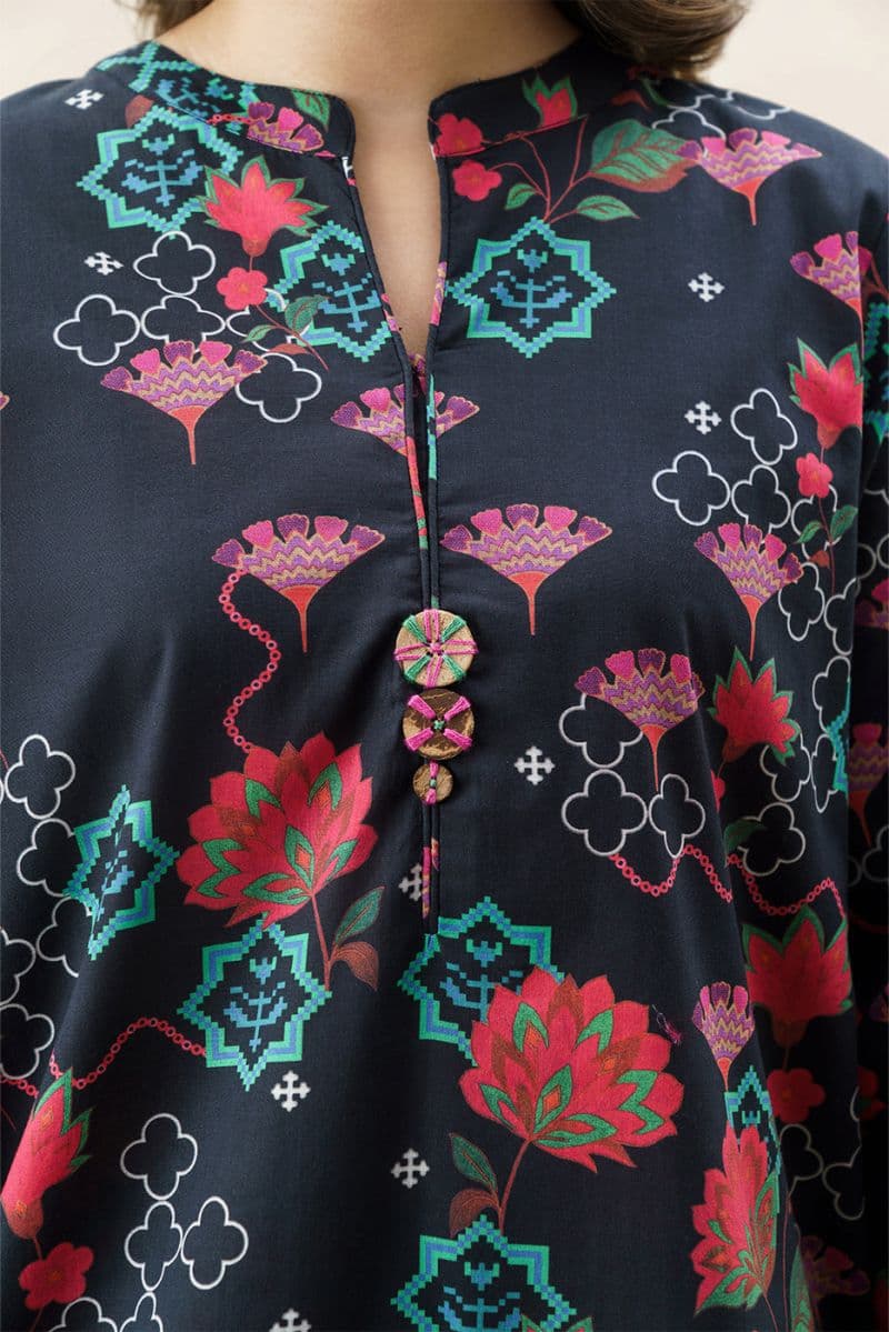 2 PIECE PRINTED CAMBRIC SUIT (PRET) thumbnail