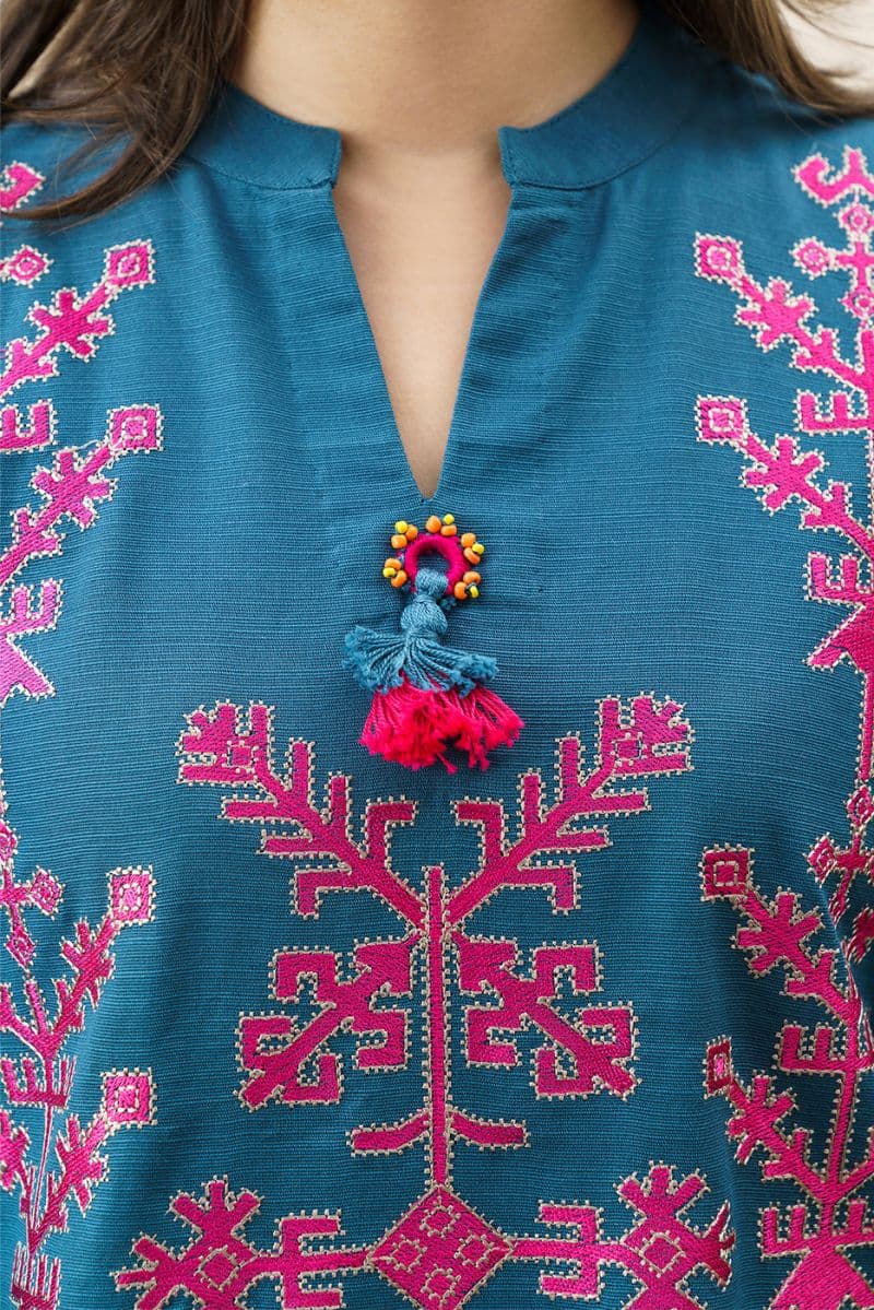 2 PIECE EMBROIDERED SLUB KHADDAR SUIT (PRET) thumbnail