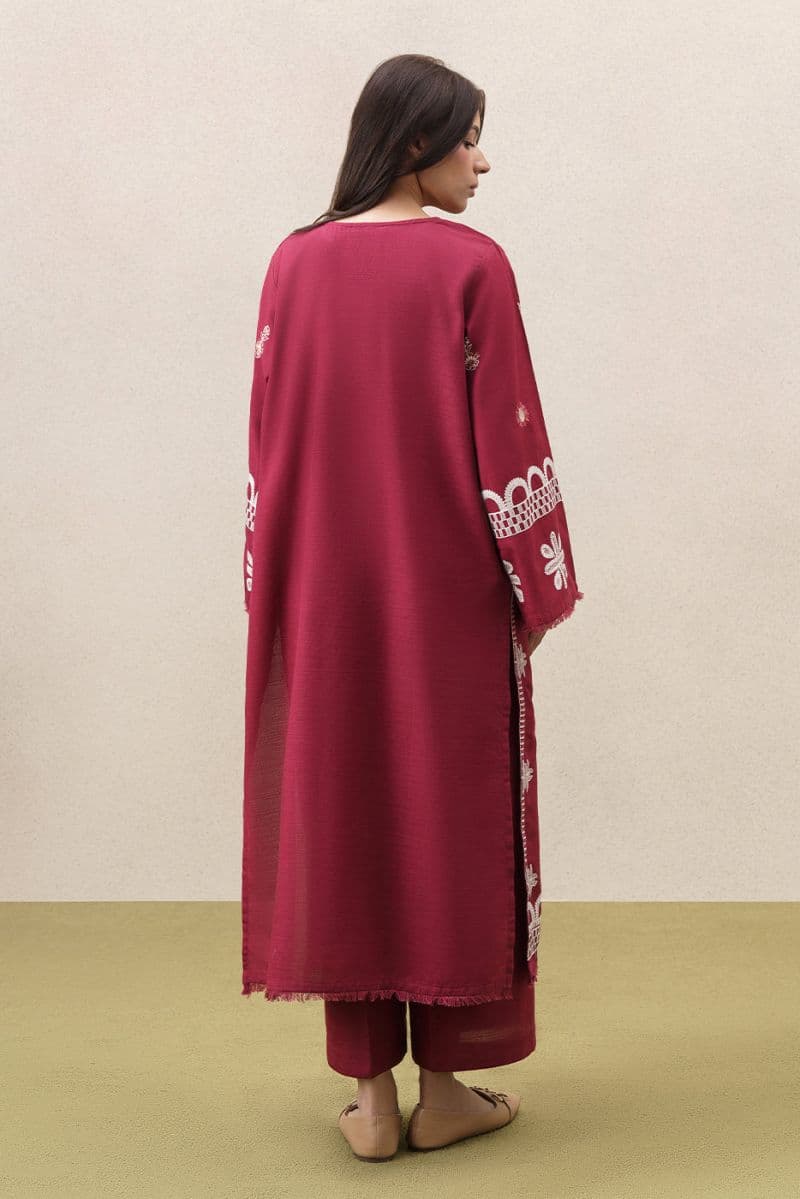 2 PIECE EMBROIDERED SLUB KHADDAR SUIT (PRET) thumbnail