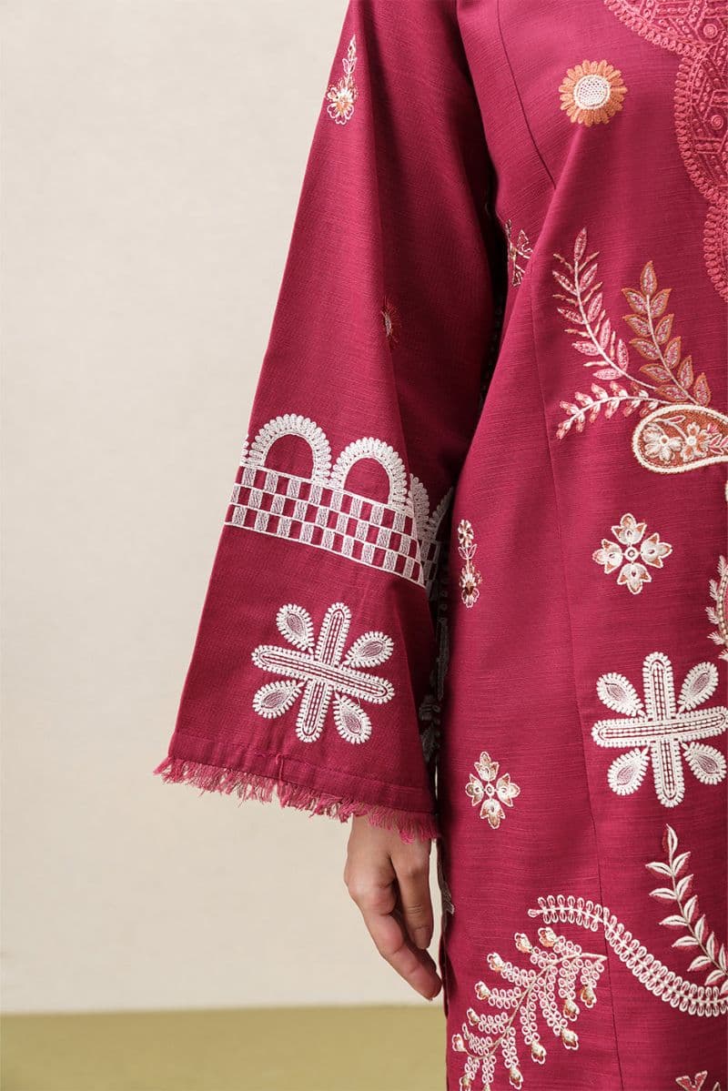 2 PIECE EMBROIDERED SLUB KHADDAR SUIT (PRET) thumbnail