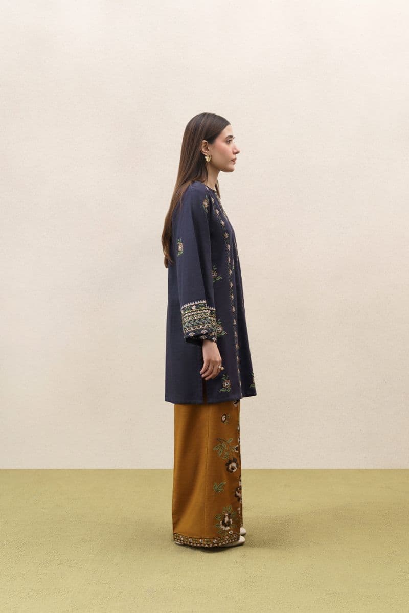 2 PIECE EMBROIDERED SLUB KHADDAR SUIT (PRET) thumbnail