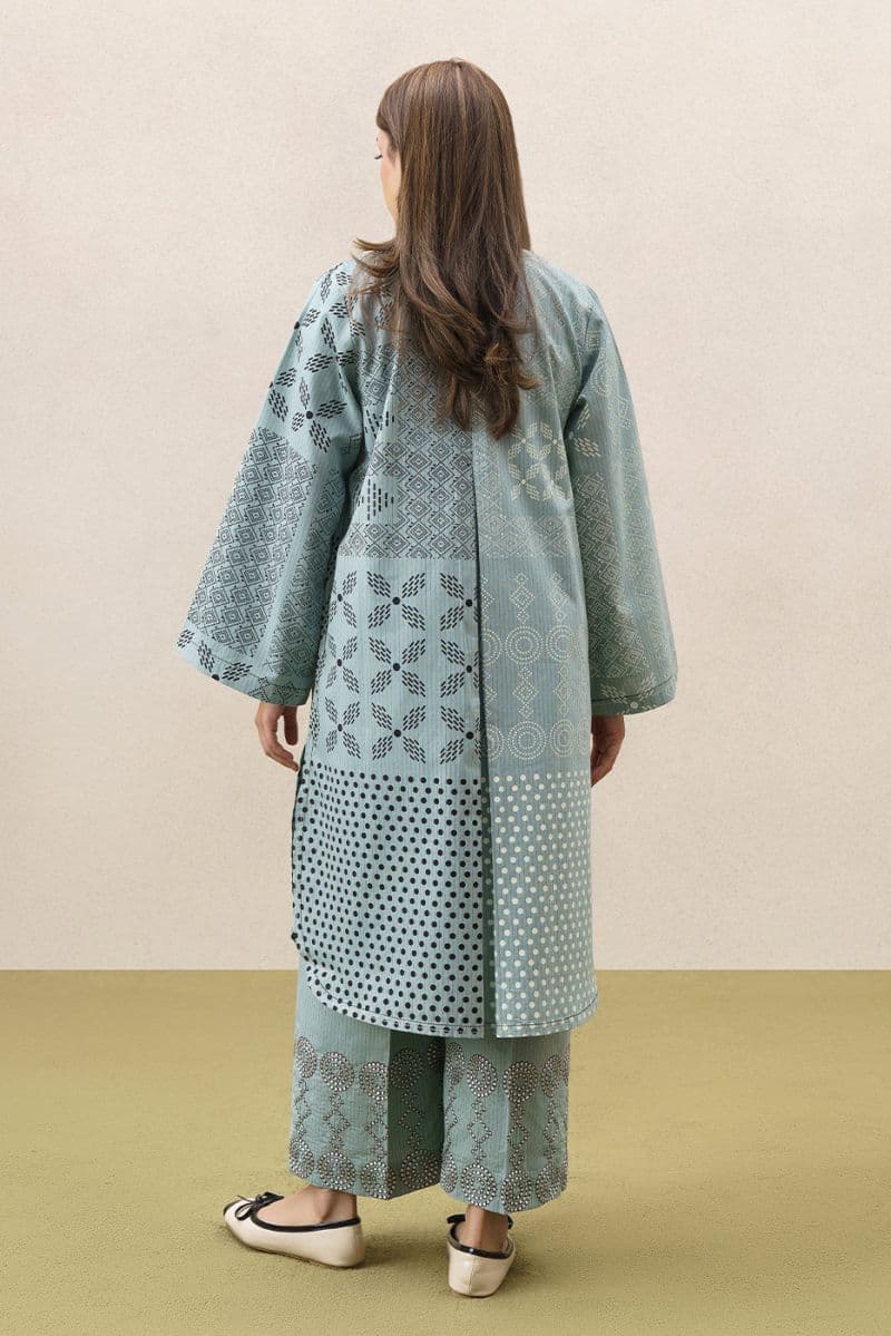 2 PIECE EMBROIDERED DOBBY SUIT (PRET) thumbnail