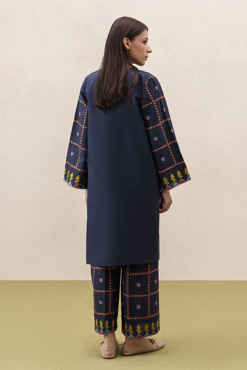 2 PIECE EMBROIDERED SLUB KHADDAR SUIT (PRET) thumbnail