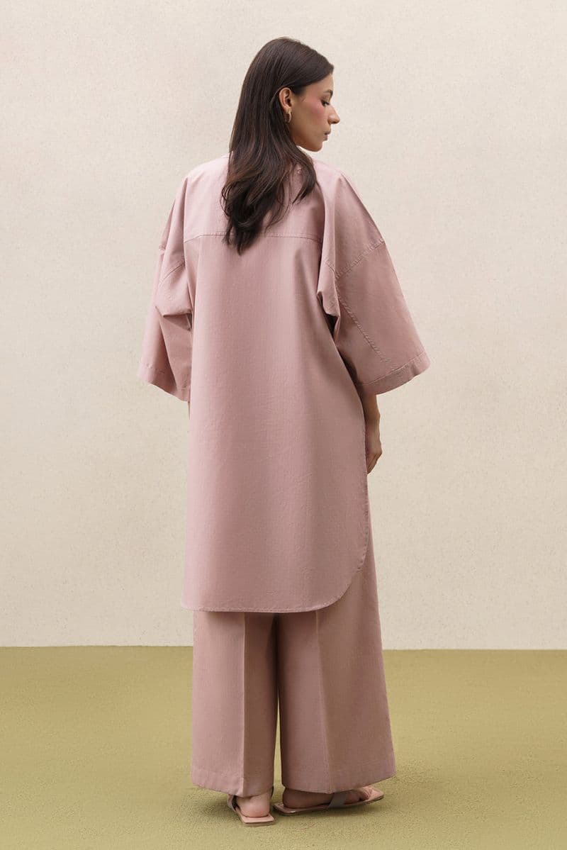 2 PIECE SOLID YARN DYED DOBBY SUIT (PRET) thumbnail