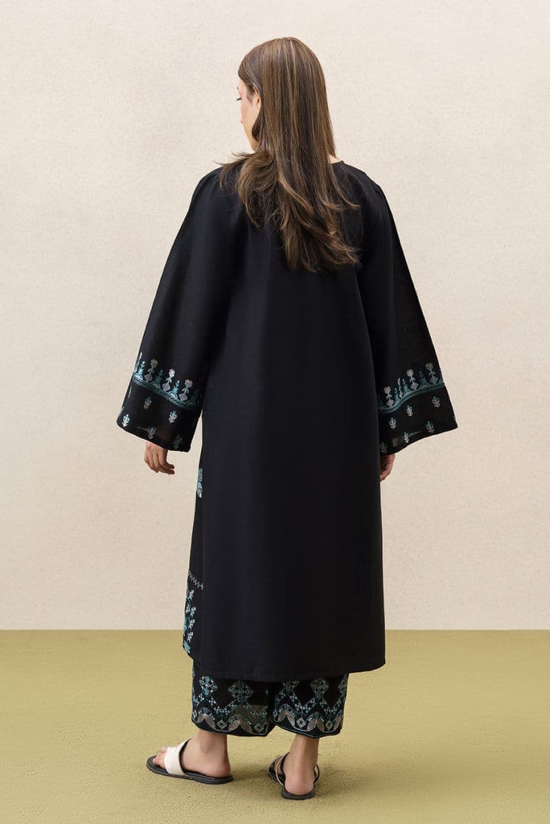 2 PIECE EMBROIDERED SLUB KHADDAR SUIT (PRET) thumbnail