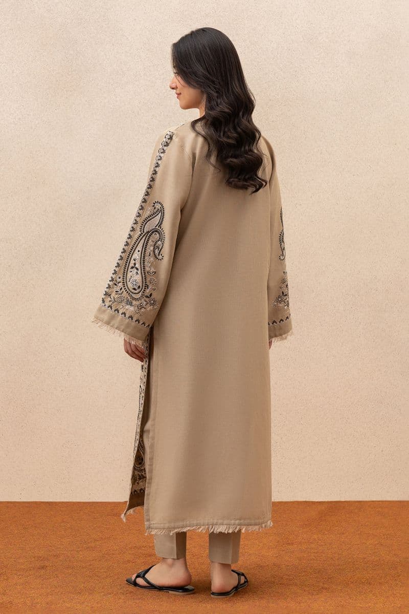 2 PIECE EMBROIDERED SLUB KHADDAR SUIT (PRET) thumbnail