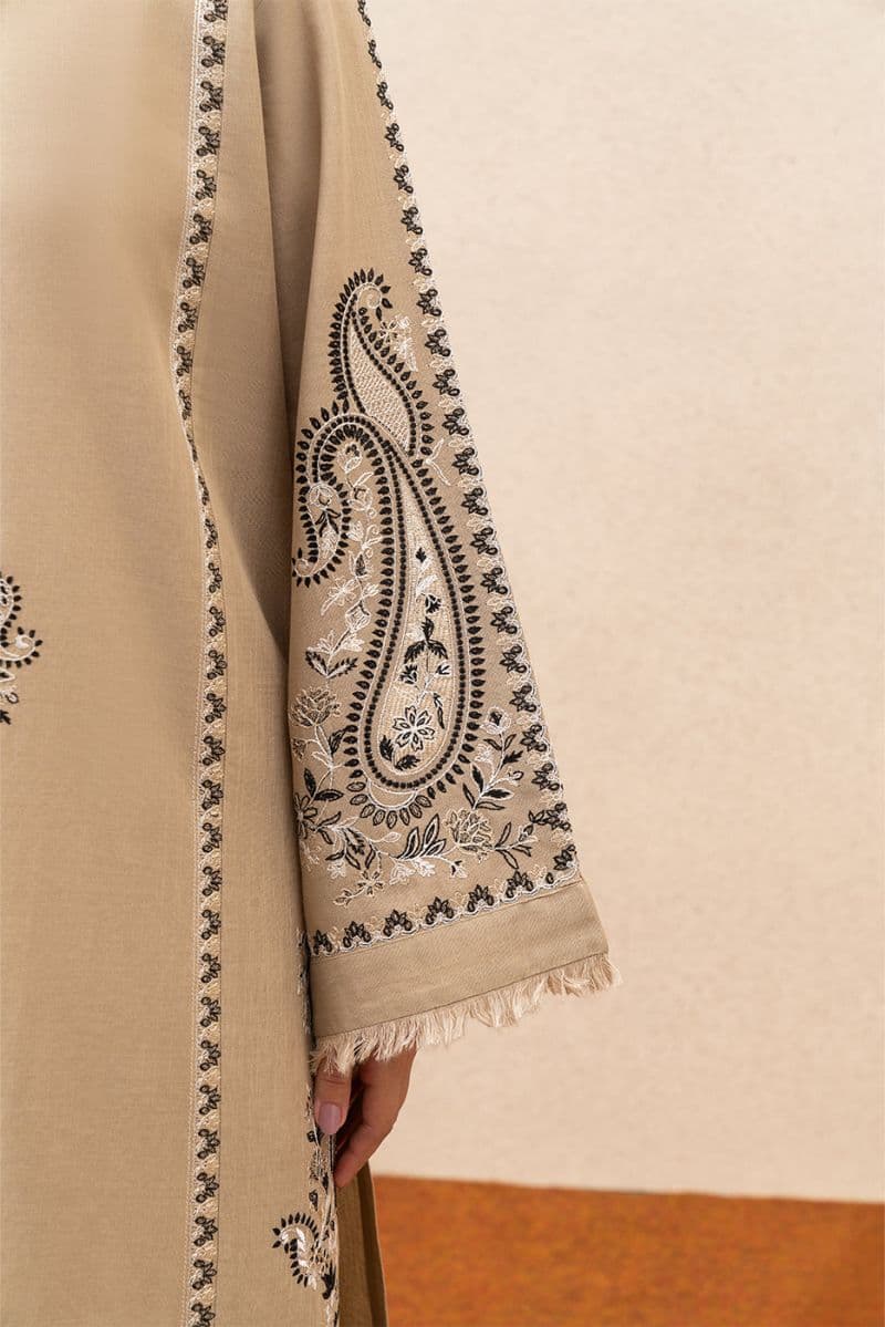2 PIECE EMBROIDERED SLUB KHADDAR SUIT (PRET) thumbnail
