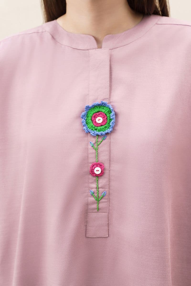 2 PIECE EMBROIDERED TWILL SUIT (PRET) thumbnail
