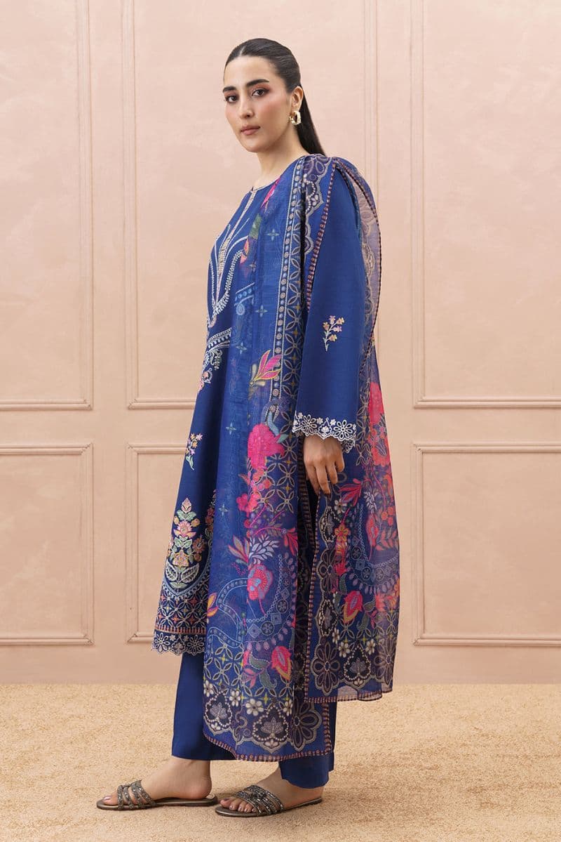 3 PIECE EMBROIDERED SLUB SUIT (HIGH CASUAL) thumbnail