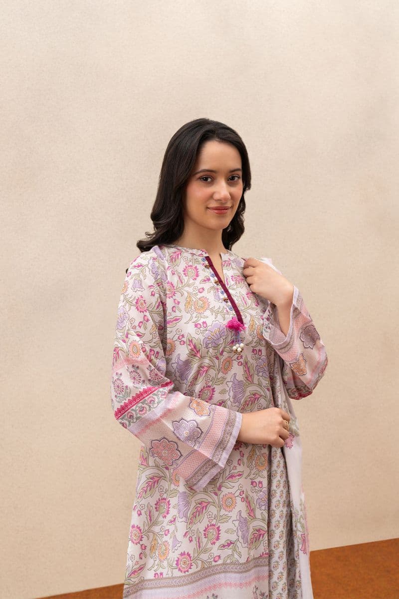 3 PIECE PRINTED LAWN SUIT (PRET) thumbnail