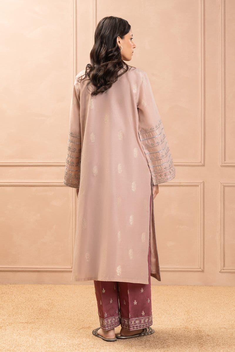 EMBROIDERED ZARI JACQUARD SHIRT (LUXURY PRET) thumbnail