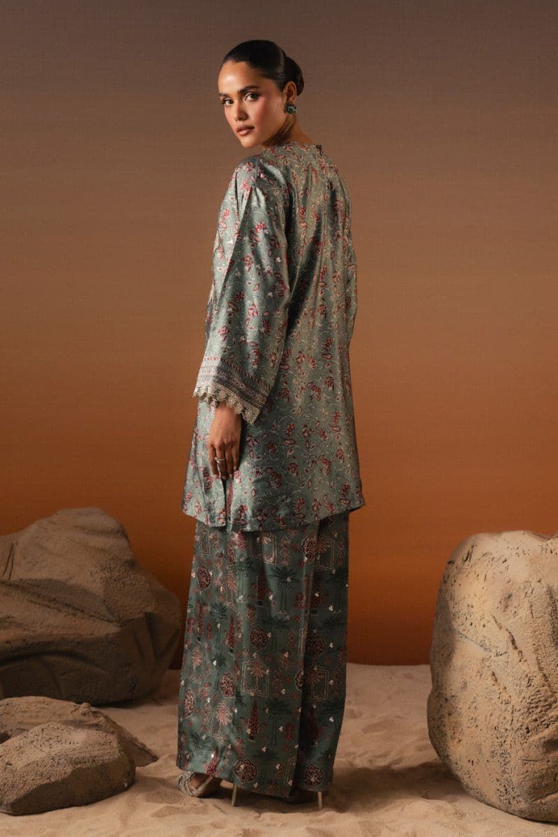 EMBROIDERED SHAMOZE SILK SHIRT (LUXURY-PRET) thumbnail