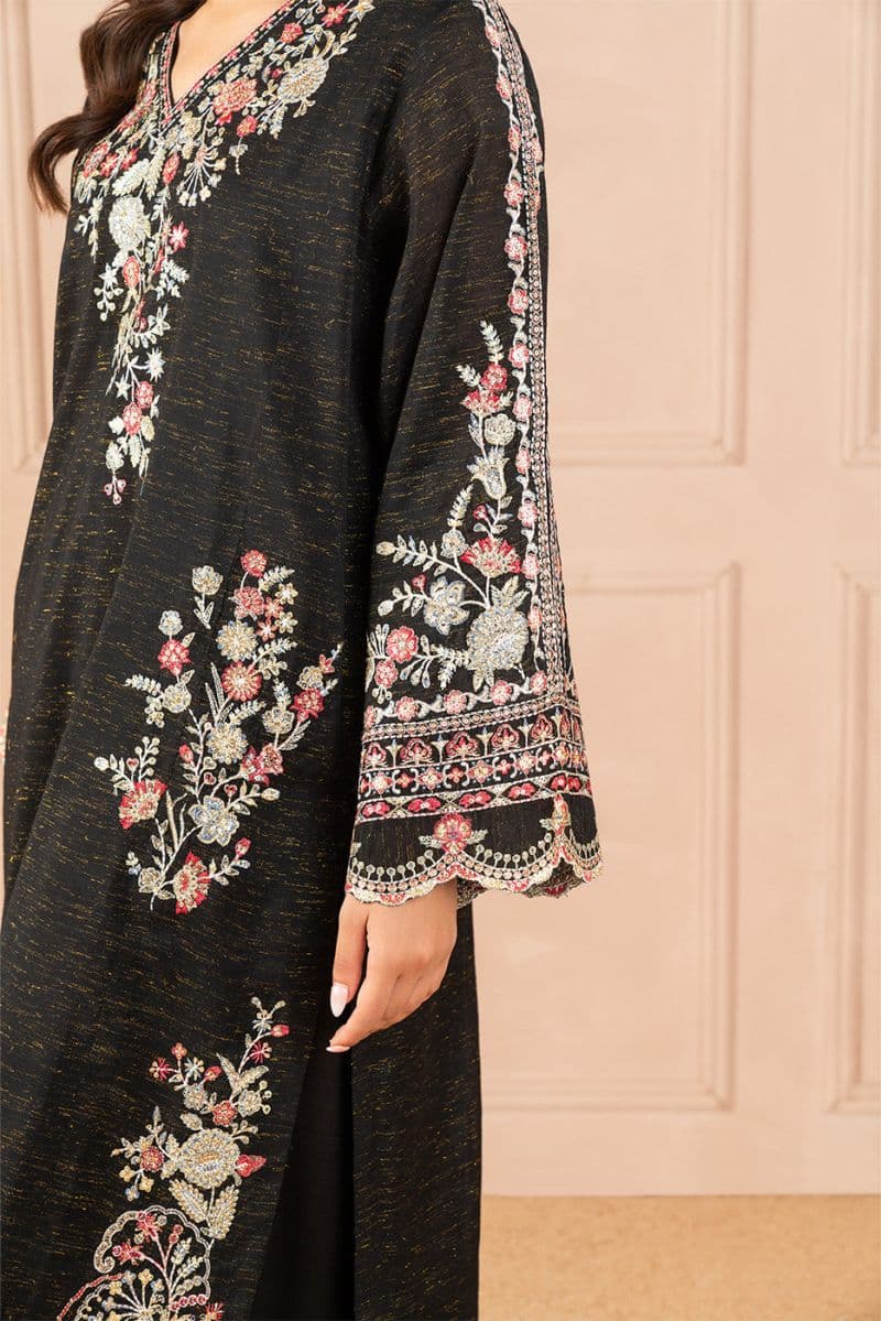 EMBROIDERED ZARI JACQUARD SHIRT (LUXURY PRET) thumbnail