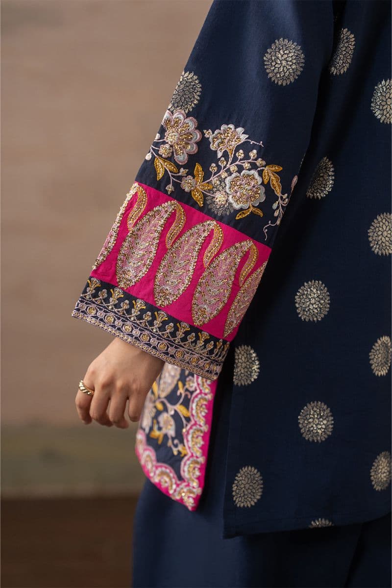 2 PIECE EMBROIDERED ZARI JACQUARD SUIT (LUXURY PRET) thumbnail