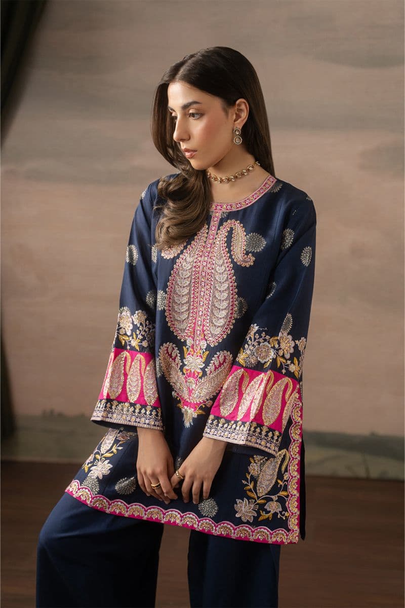 2 PIECE EMBROIDERED ZARI JACQUARD SUIT (LUXURY PRET) thumbnail