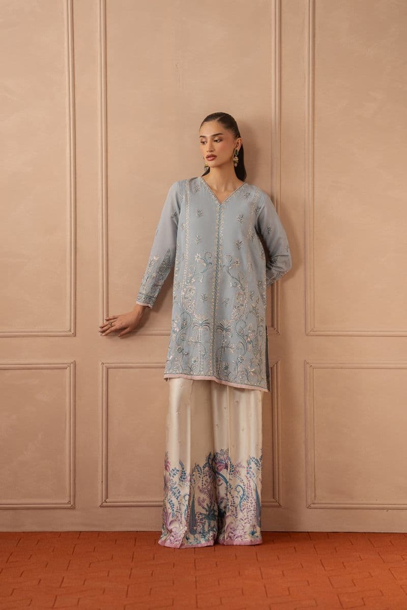 2 PIECE EMBROIDERED ZARI JACQUARD SUIT (LUXURY PRET) thumbnail