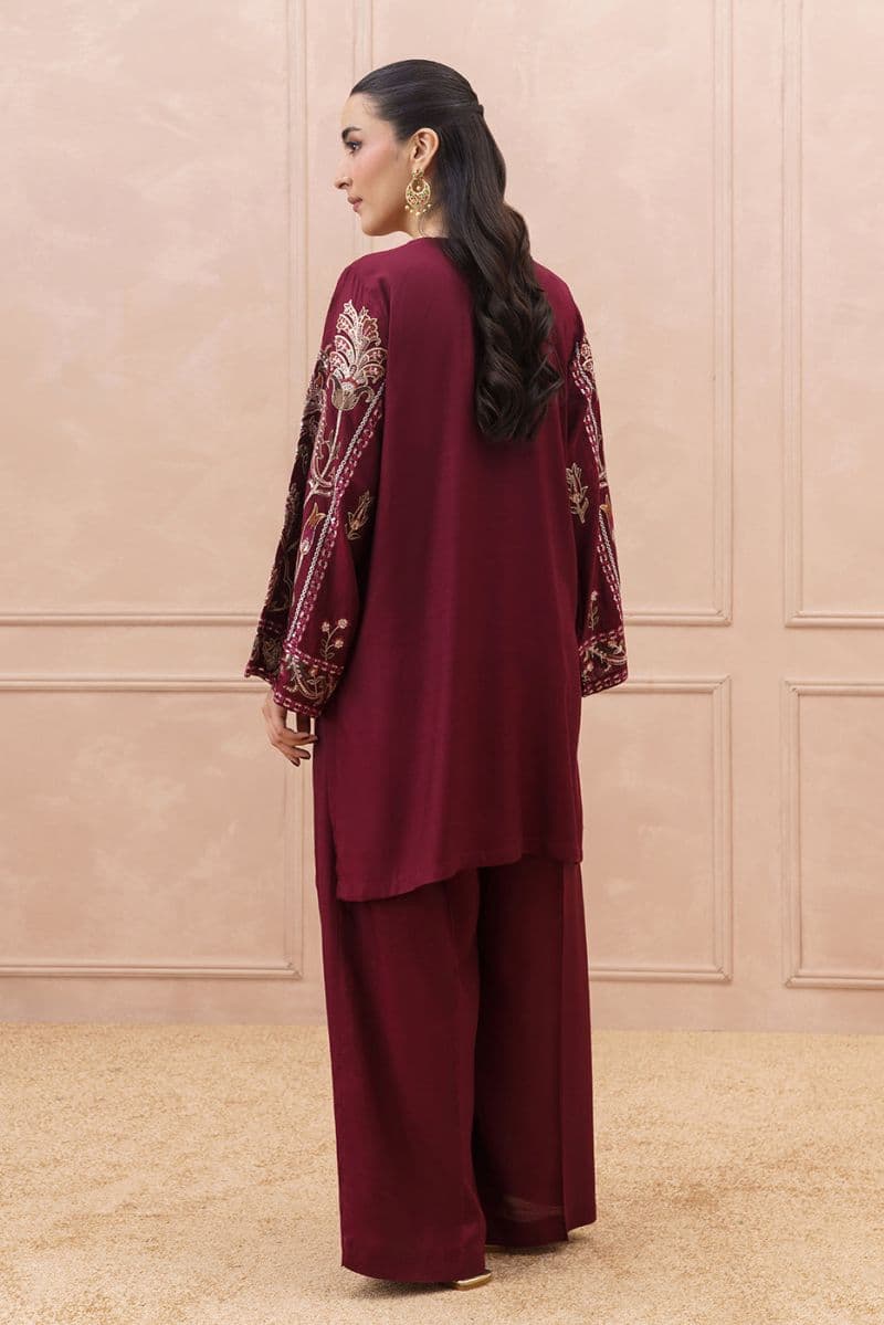 2 PIECE EMBROIDERED RAW SILK SUIT (LUXURY PRET) thumbnail