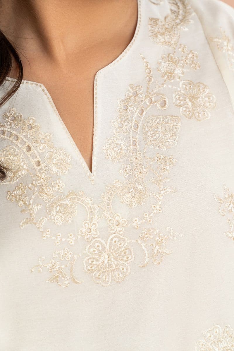 2 PIECE EMBROIDERED PAPER COTTON SUIT (LUXURY PRET) thumbnail