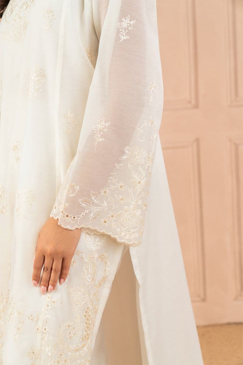 2 PIECE EMBROIDERED PAPER COTTON SUIT (LUXURY PRET) thumbnail