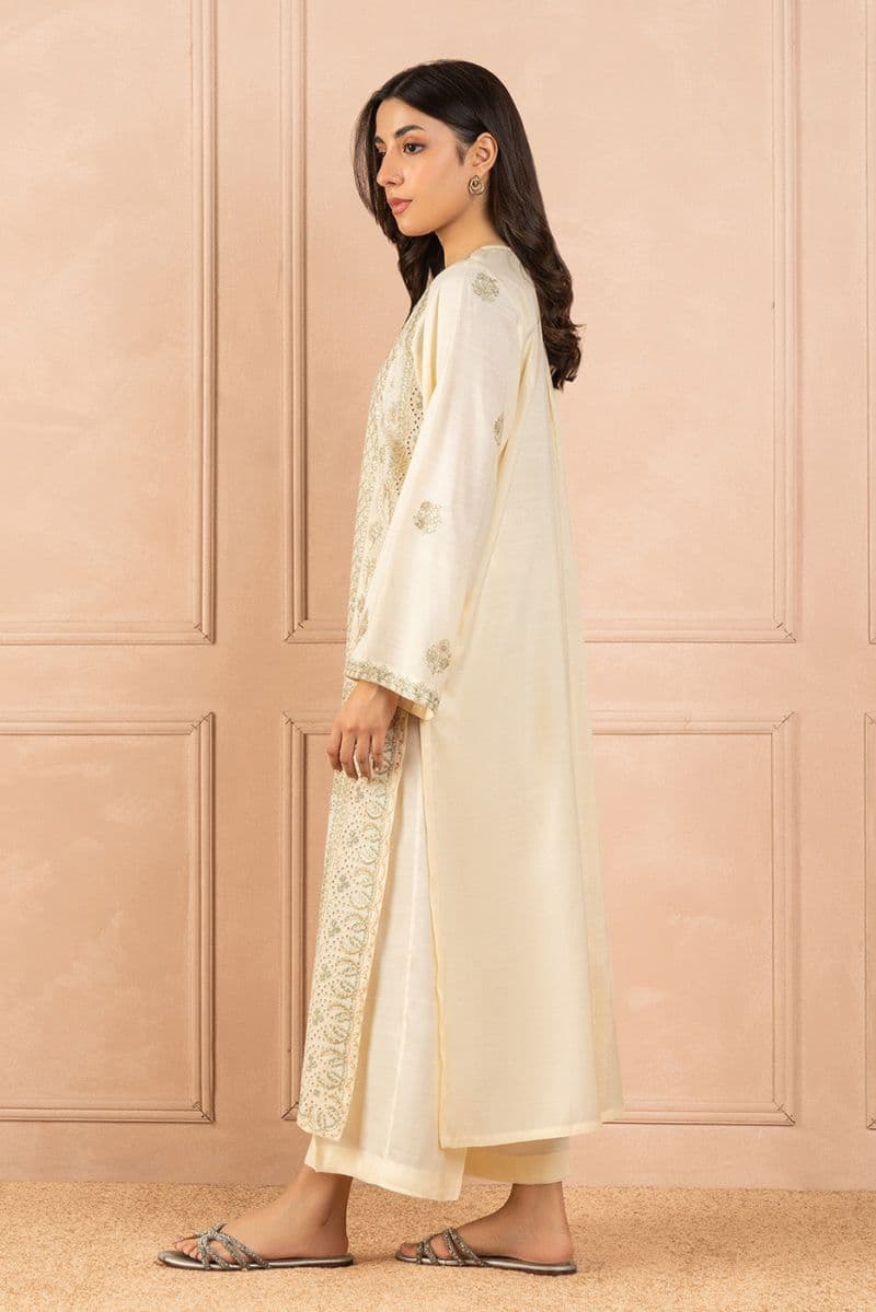 2 PIECE EMBROIDERED RAW SILK SUIT (LUXURY PRET) thumbnail