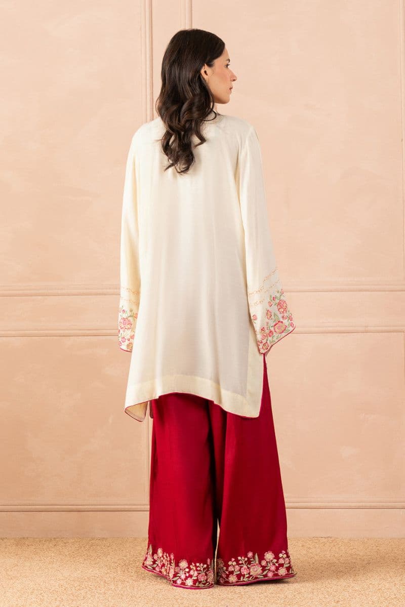 2 PIECE EMBROIDERED RAW SILK SUIT (LUXURY PRET) thumbnail
