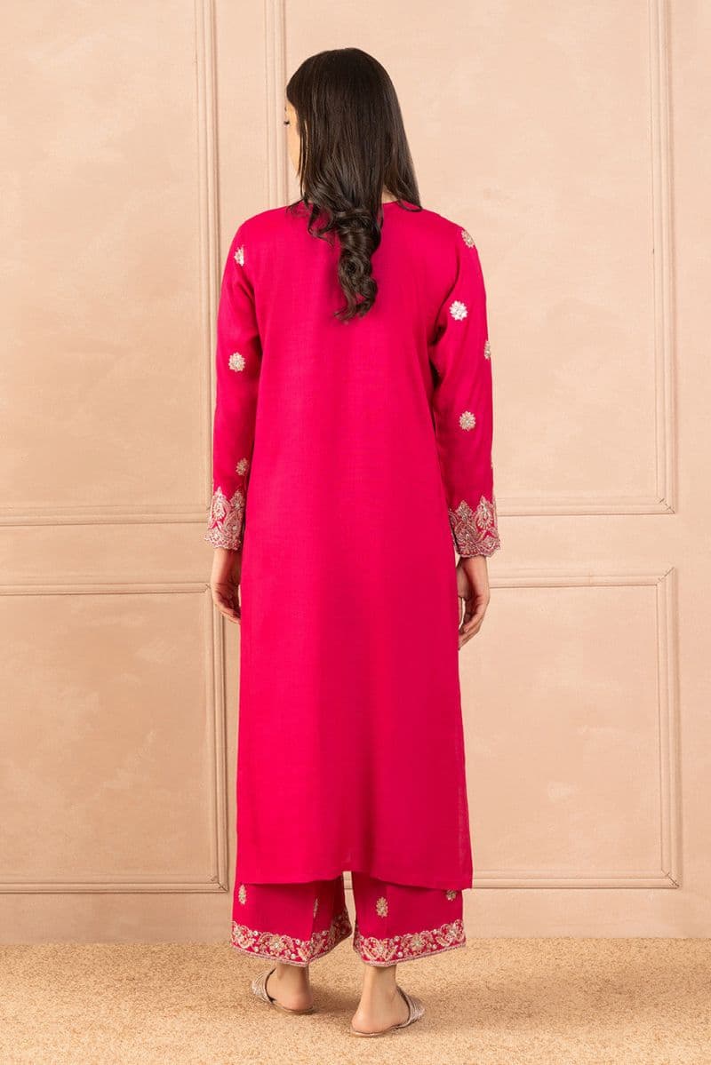 2 PIECE EMBROIDERED RAW SILK SUIT (LUXURY PRET) thumbnail