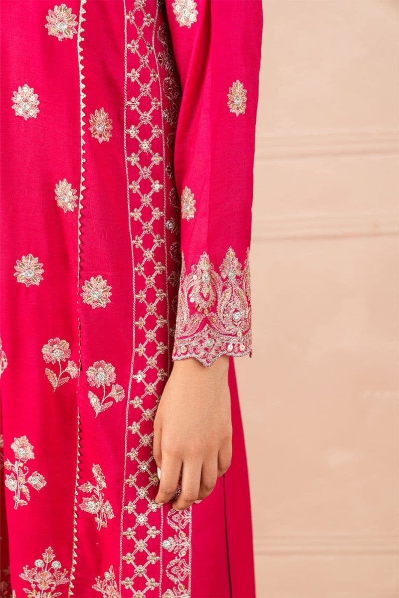2 PIECE EMBROIDERED RAW SILK SUIT (LUXURY PRET) thumbnail