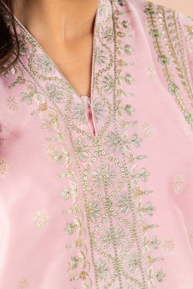 2 PIECE EMBROIDERED ZARI JACQUARD SUIT (LUXURY PRET) thumbnail