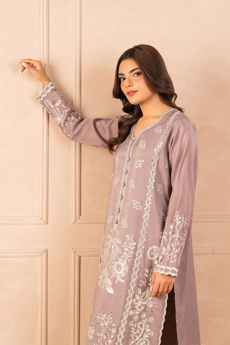 2 PIECE EMBROIDERED ZARI JACQUARD SUIT (LUXURY PRET) thumbnail