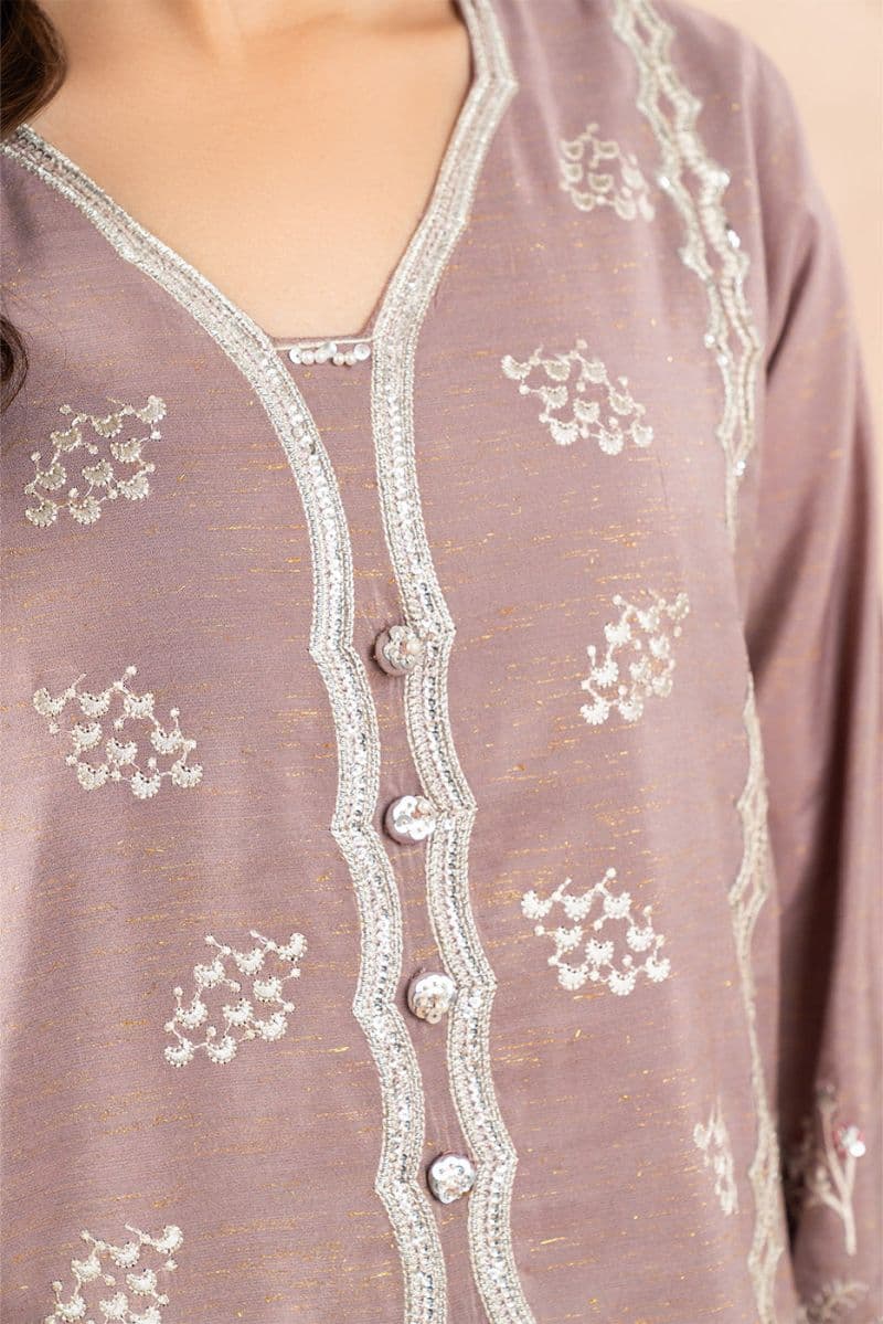 2 PIECE EMBROIDERED ZARI JACQUARD SUIT (LUXURY PRET) thumbnail