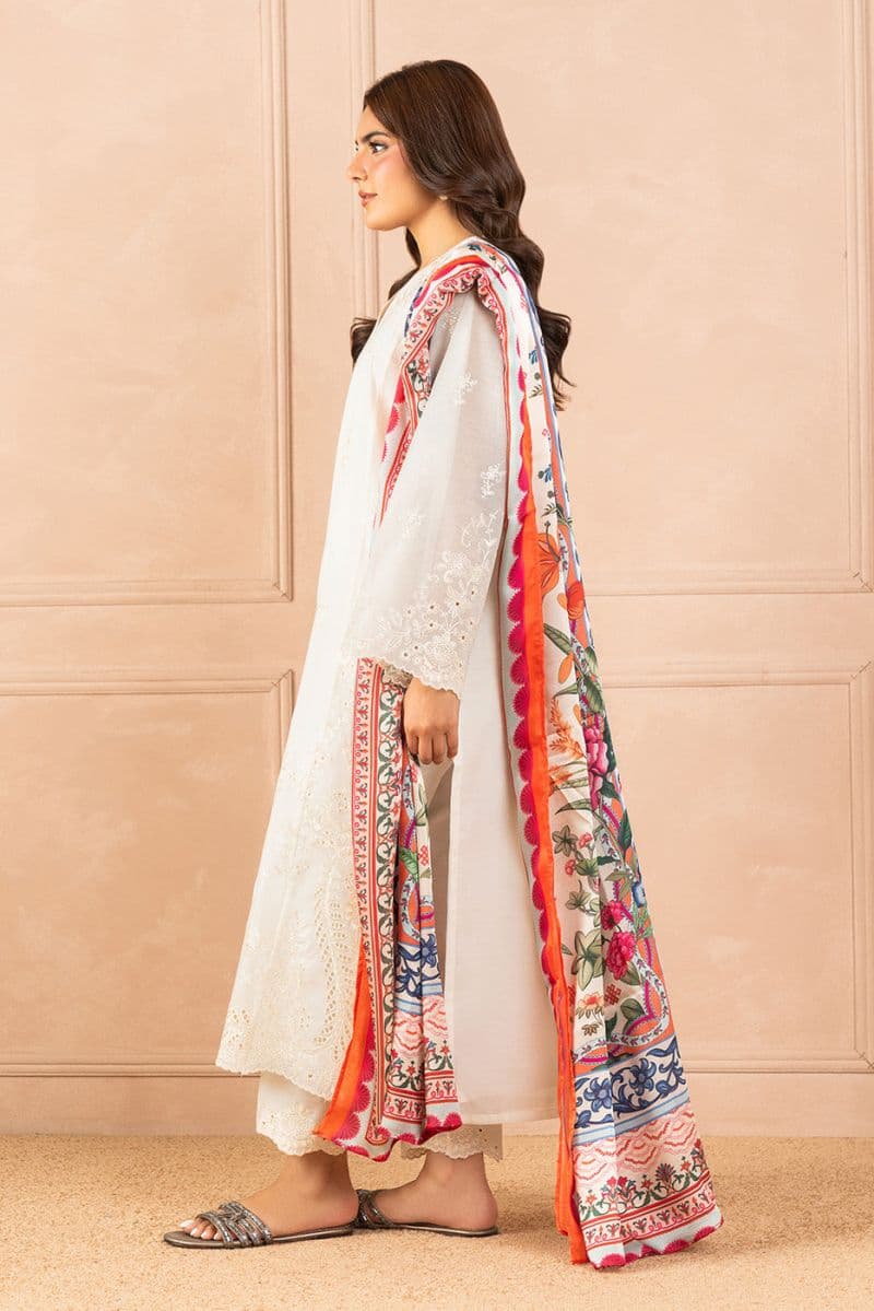 3 PIECE EMBROIDERED PAPER COTTON SUIT (LUXURY PRET) thumbnail