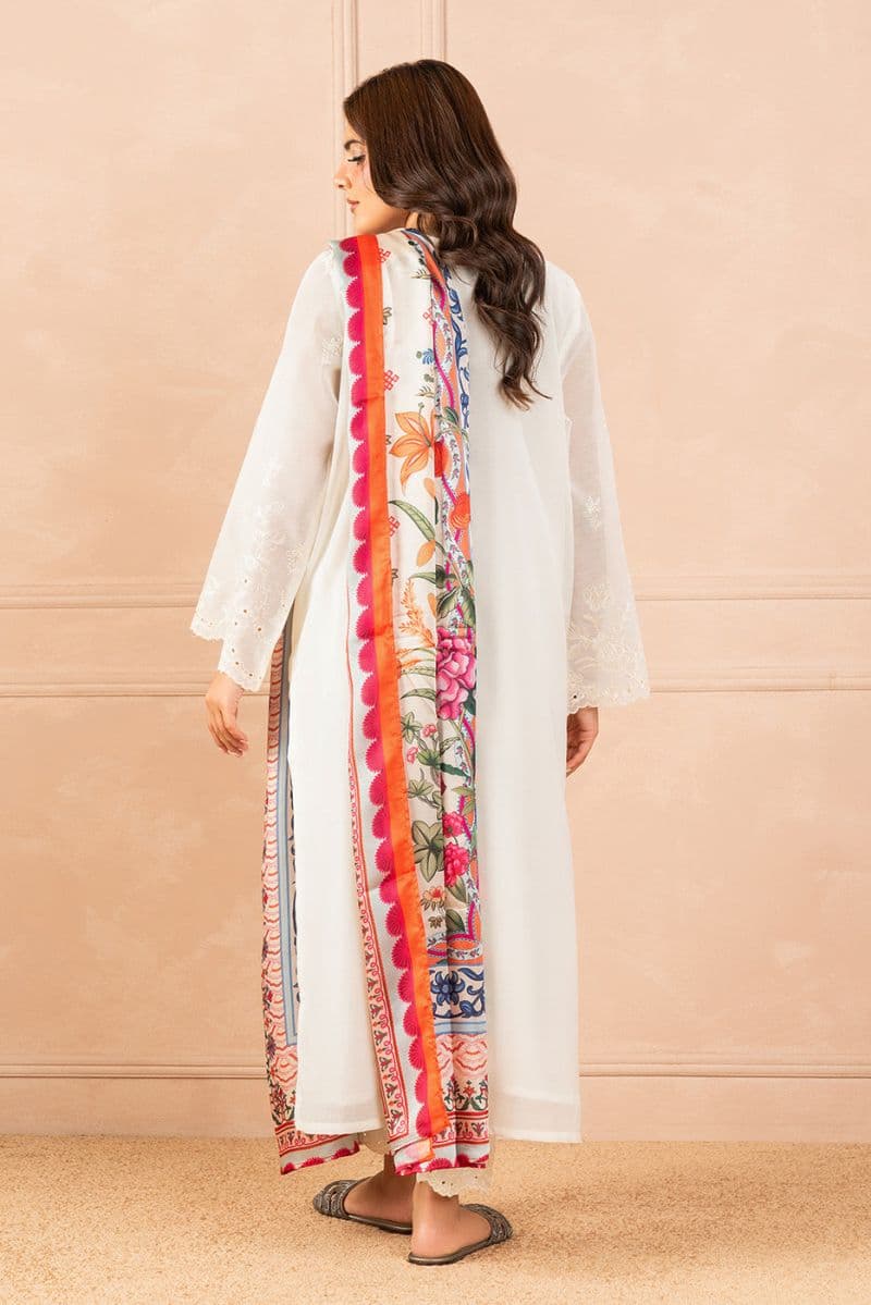 3 PIECE EMBROIDERED PAPER COTTON SUIT (LUXURY PRET) thumbnail