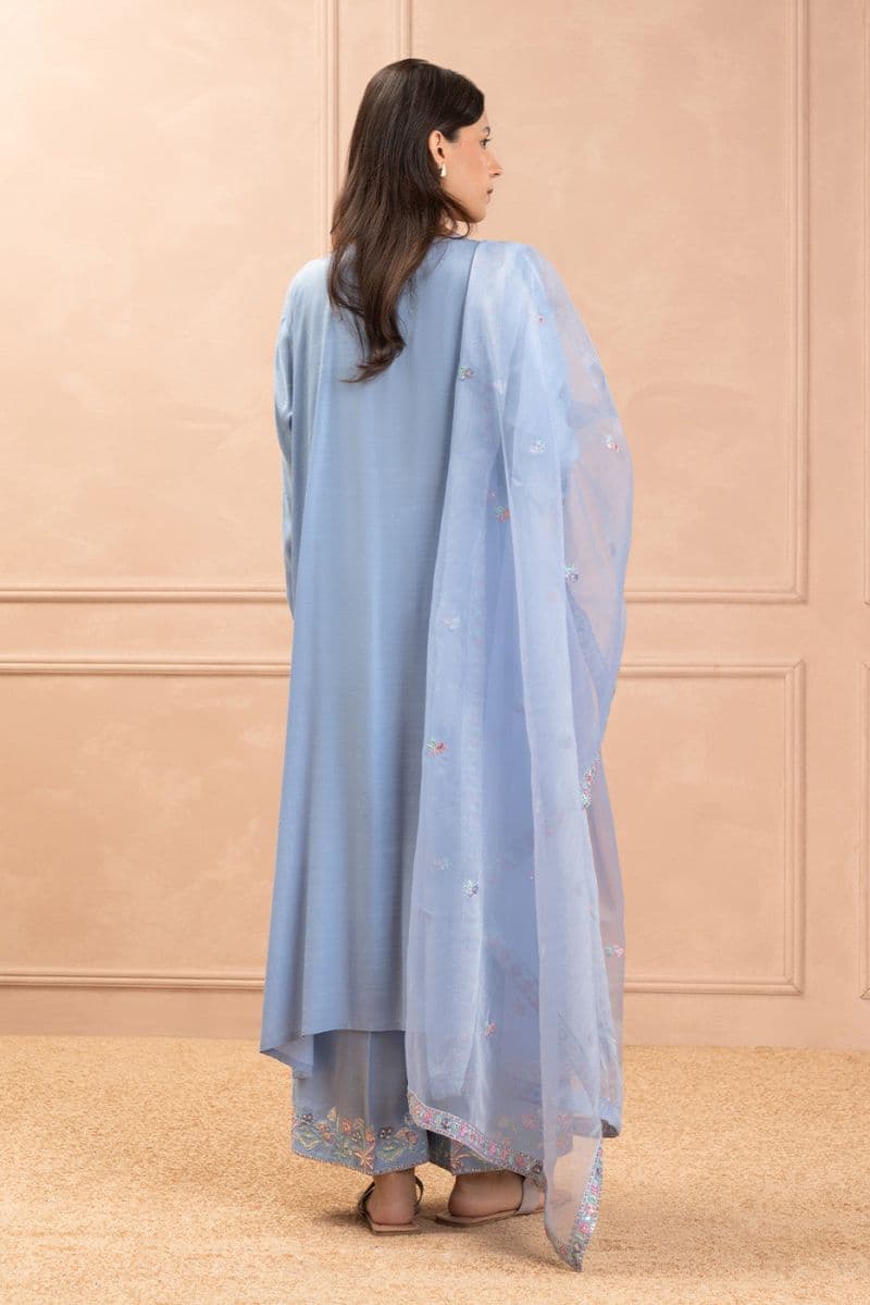 3 PIECE EMBROIDERED RAW SILK SUIT (LUXURY PRET) thumbnail