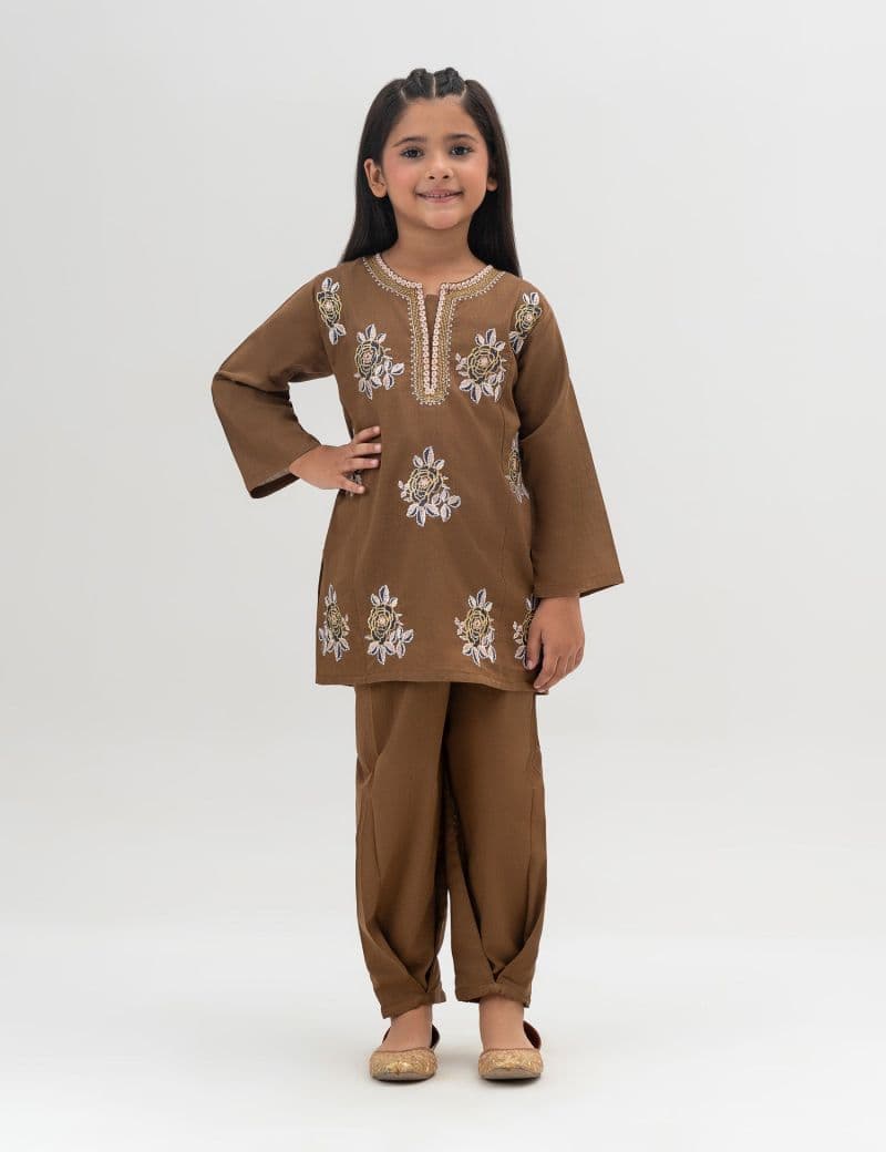 2 PIECE FLORAL EMBROIDERED SUIT thumbnail