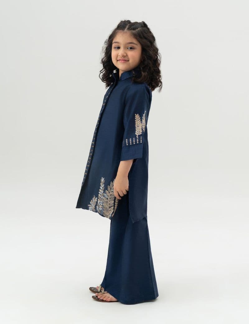 2 PIECE BUTTON DOWN EMBROIDERED SUIT thumbnail