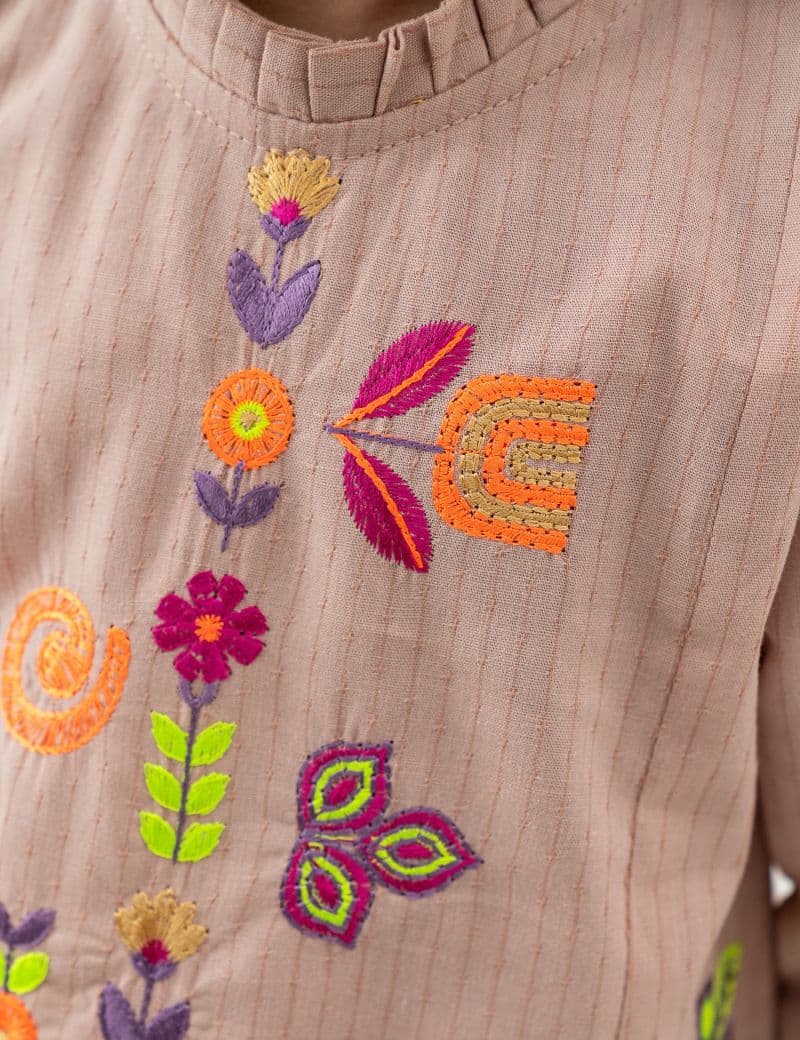 2 PIECE FLORAL EMBROIDERED SUIT thumbnail